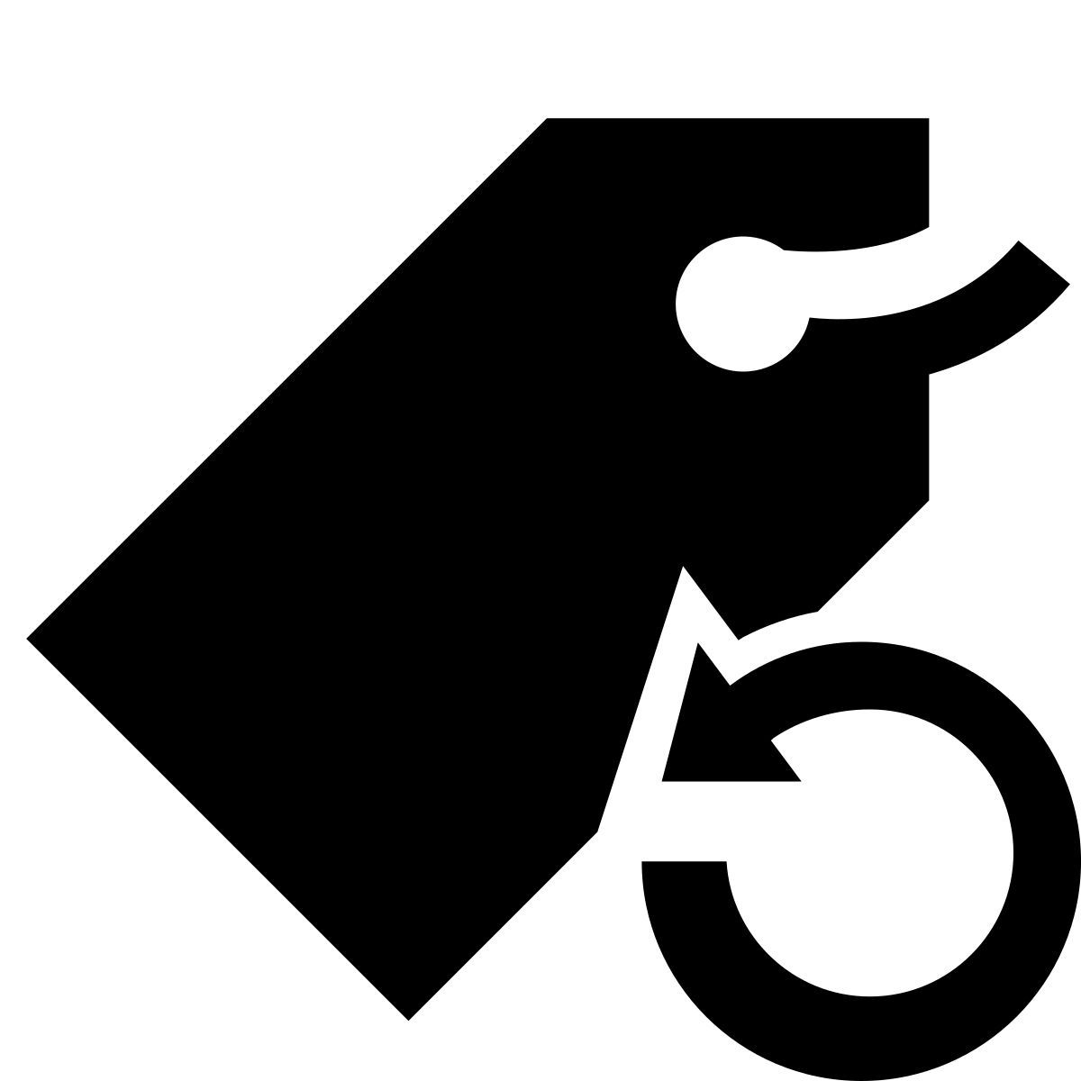 glyph neue style actualizar etiqueta icon