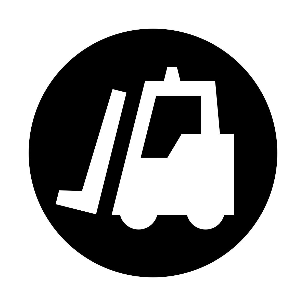 glyph neue style gabelstapler icon