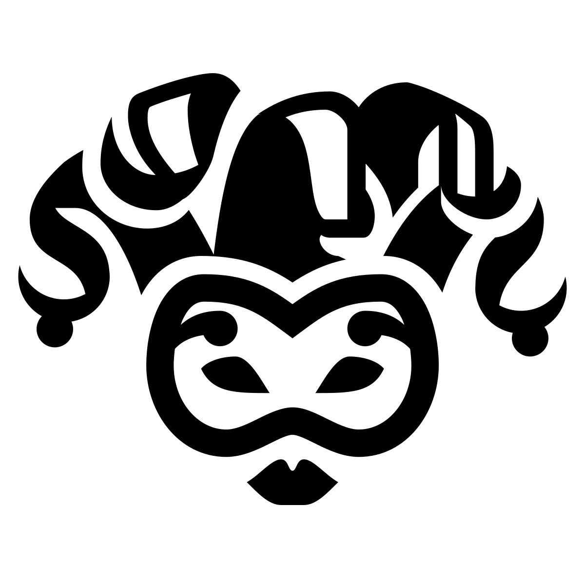 glyph neue style venezianische maske icon