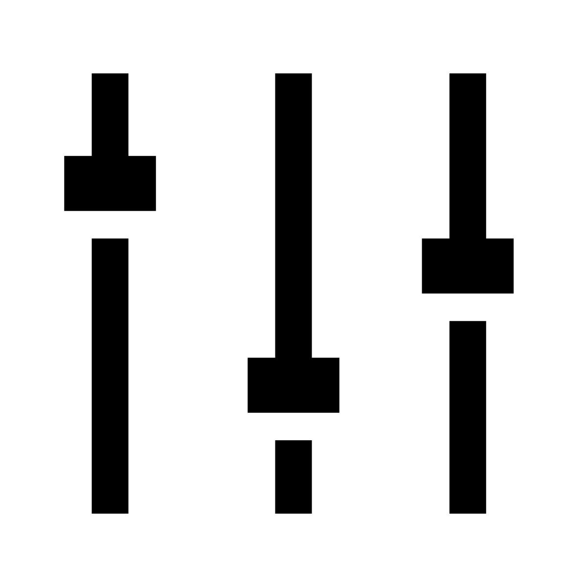 glyph neue style mixer de configurações vertical icon