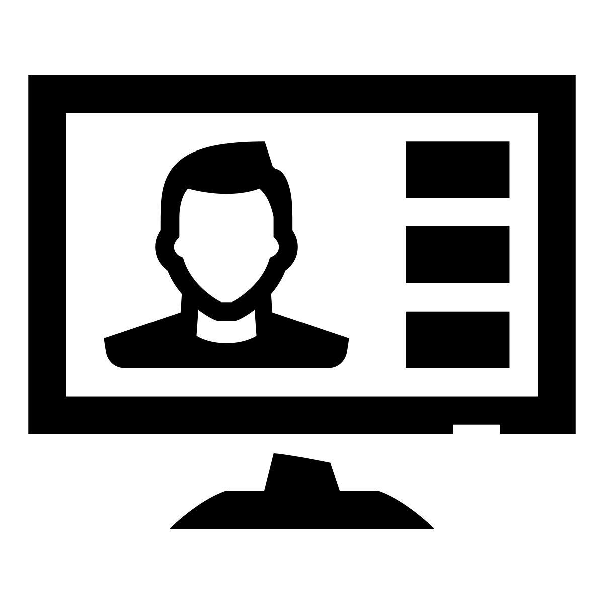 glyph neue style conférence vidéo icon