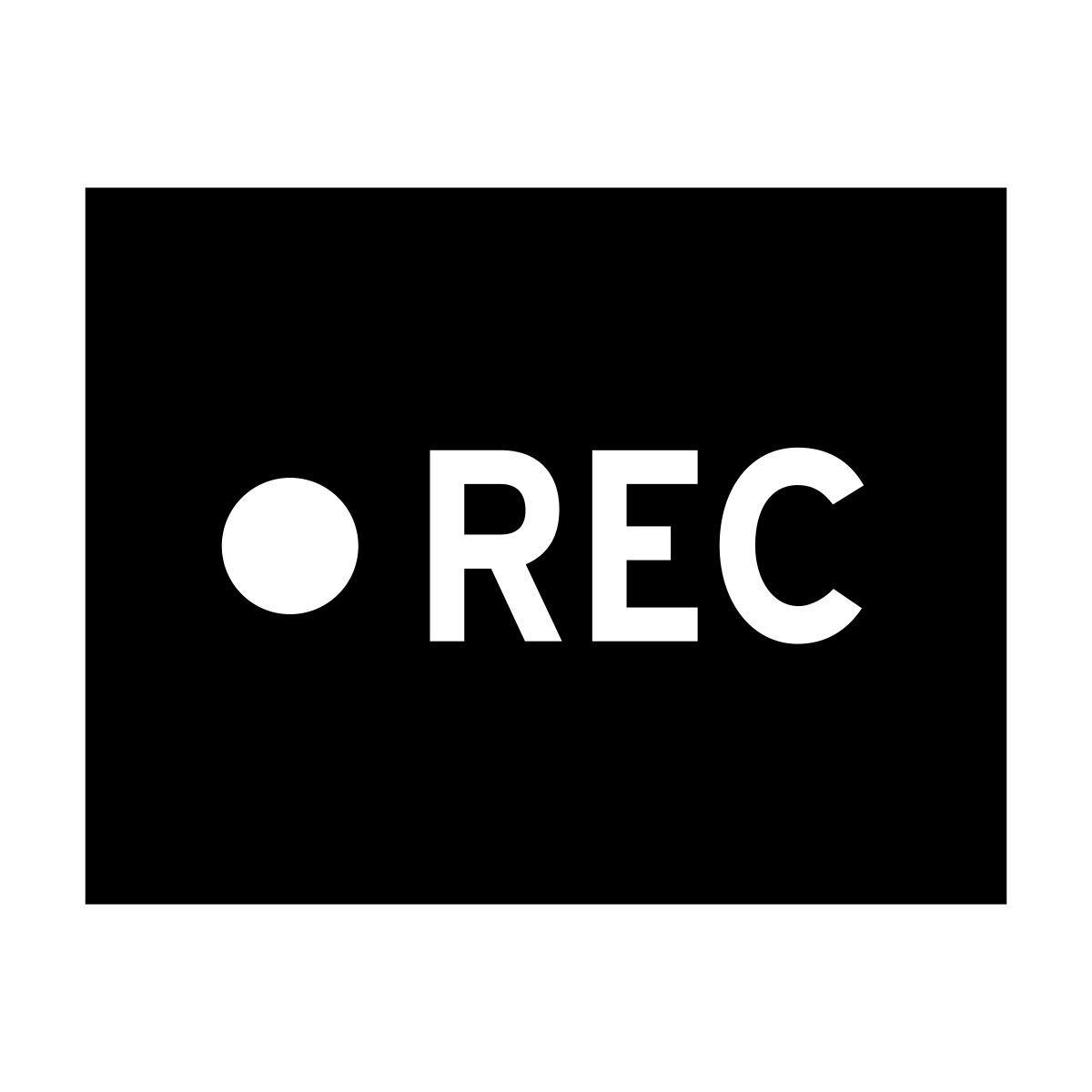 glyph neue style video record icon