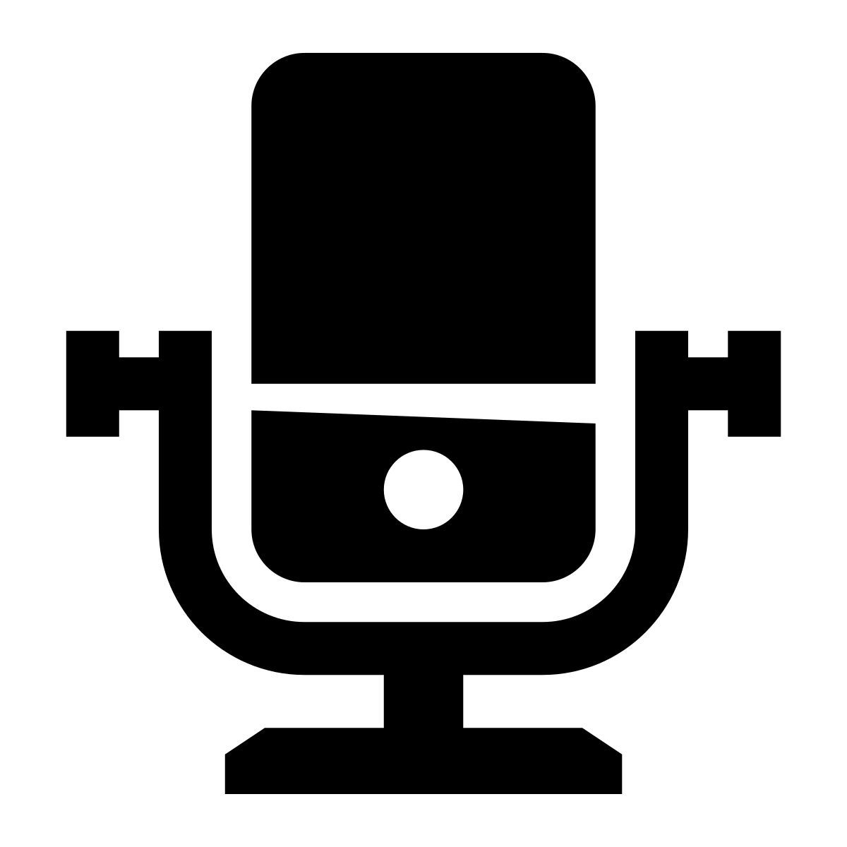 glyph neue style voice recorder icon