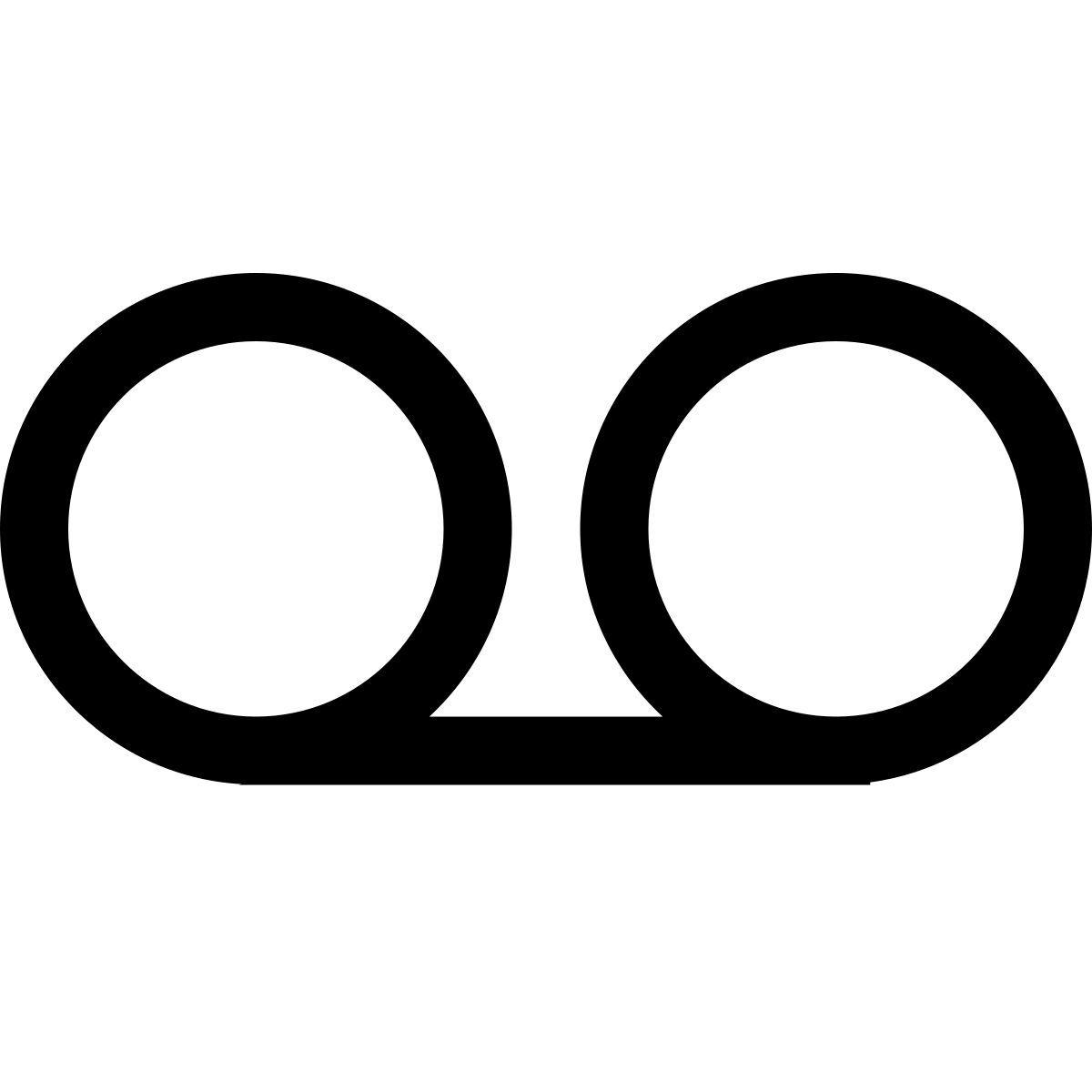 glyph neue style voicemail icon