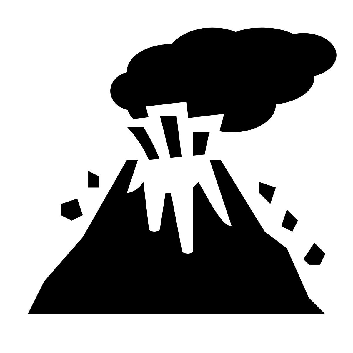 glyph neue style volcan icon