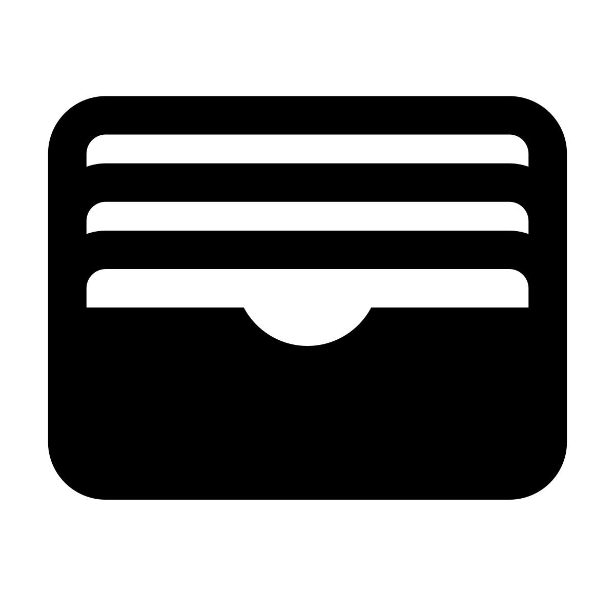 glyph neue style aplicação de carteira icon