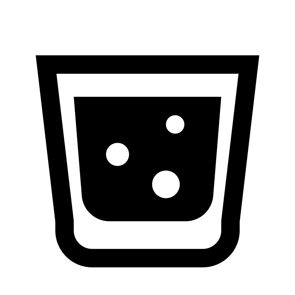 glyph neue style verre d'eau icon