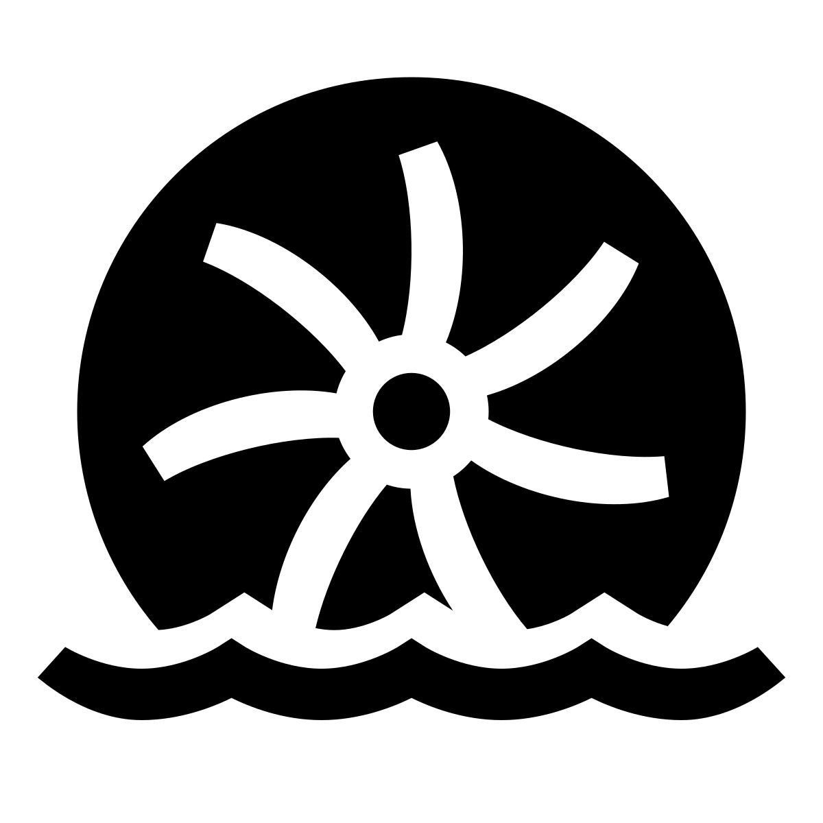 glyph neue style roue hydraulique icon