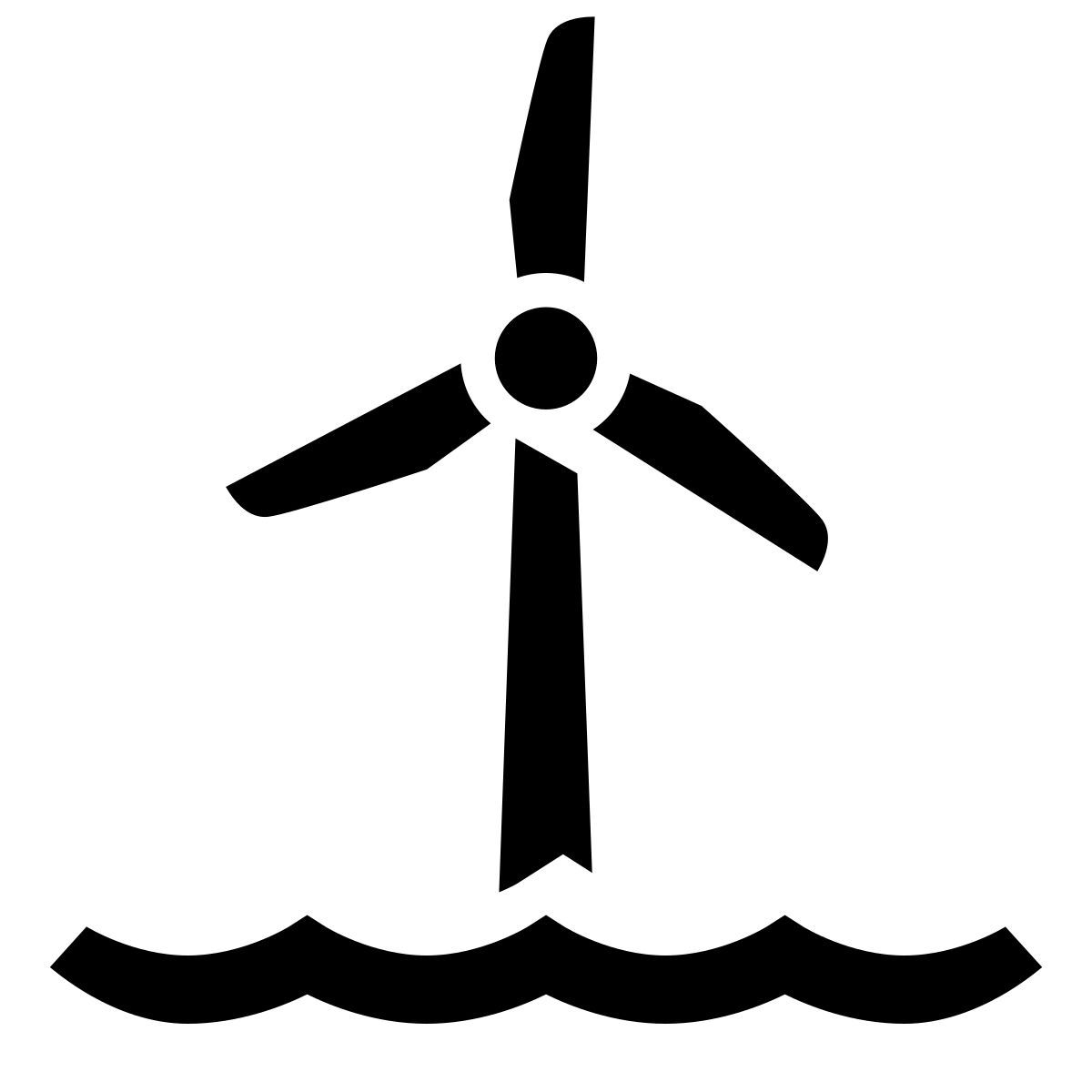 glyph neue style water wind turbine icon
