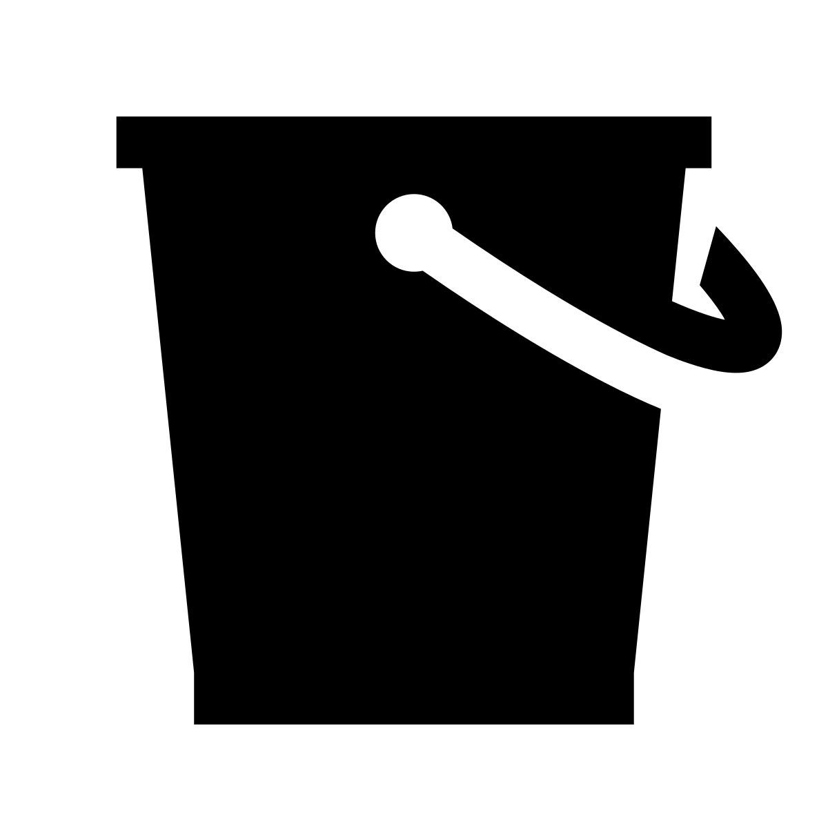 glyph neue style wassereimer icon