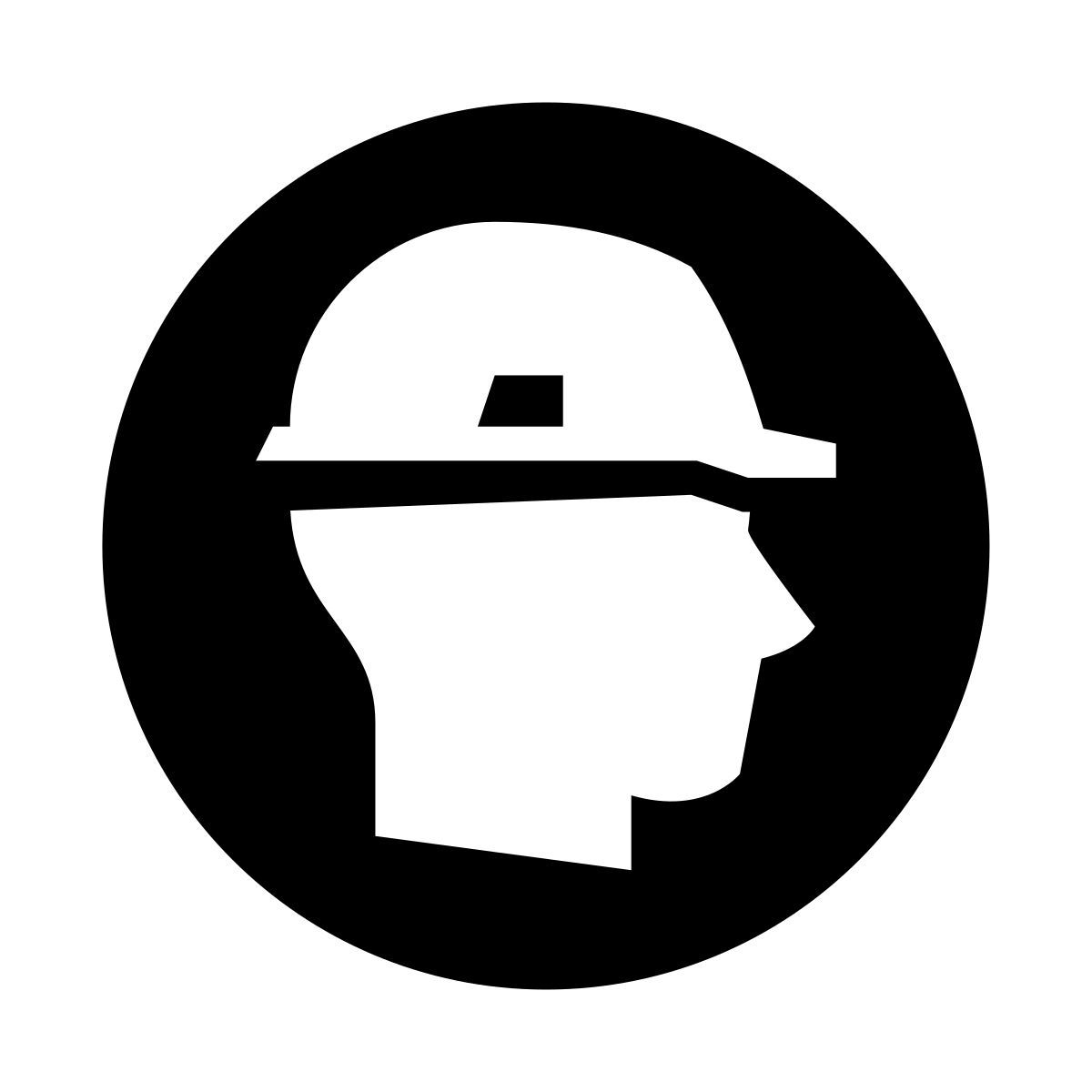 glyph neue style usar casco de seguridad icon