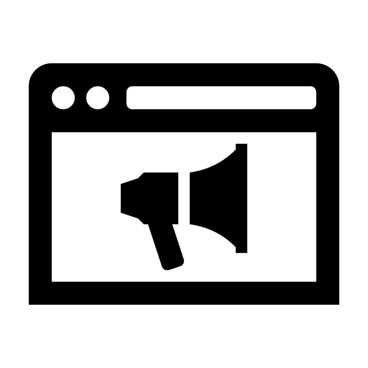 glyph neue style веб реклама icon