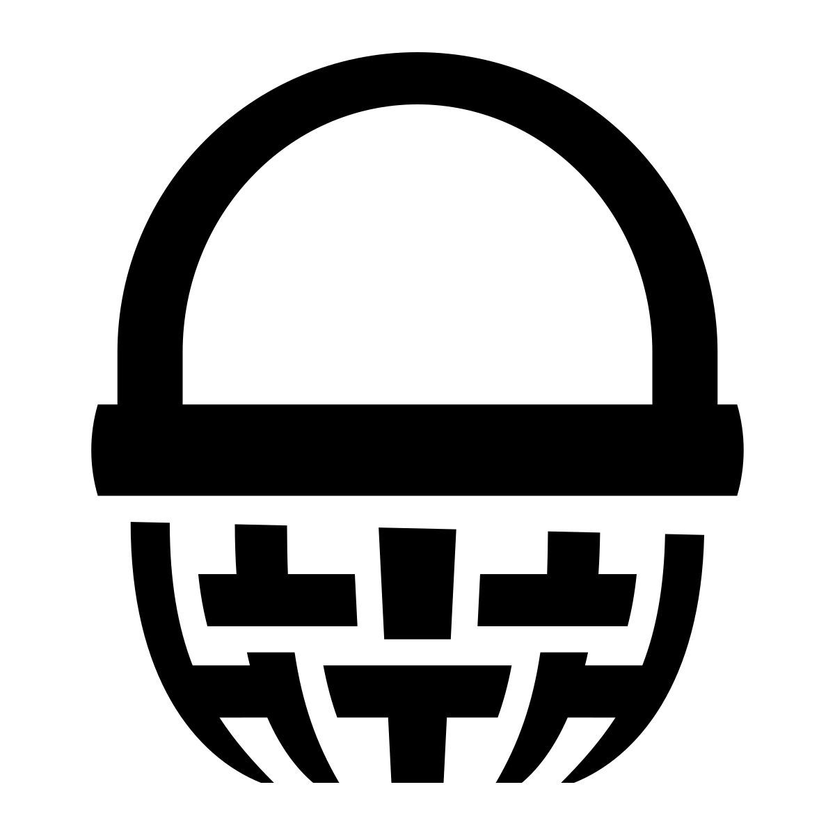 glyph neue style wicker basket icon