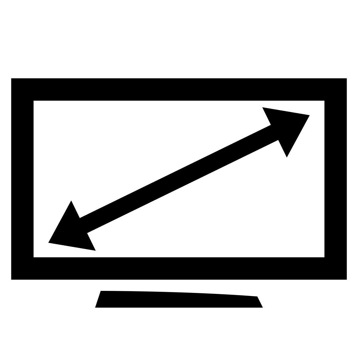 glyph neue style tv widescreen icon