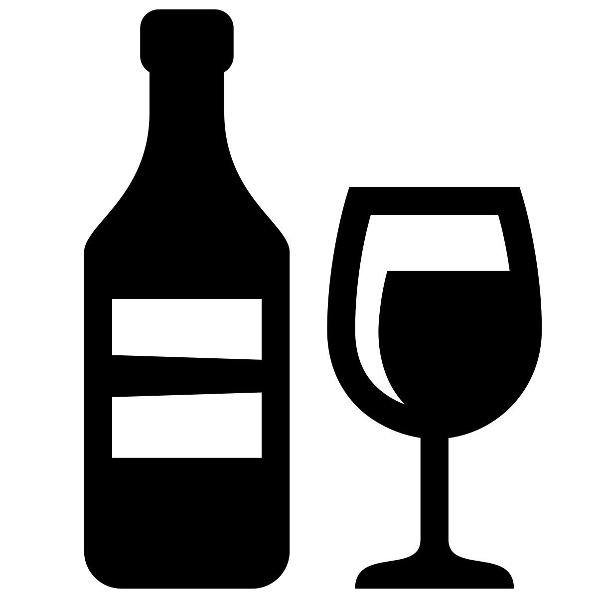 glyph neue style wine and glass icon