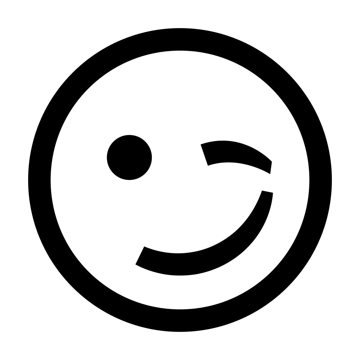 glyph neue style zwinkern icon