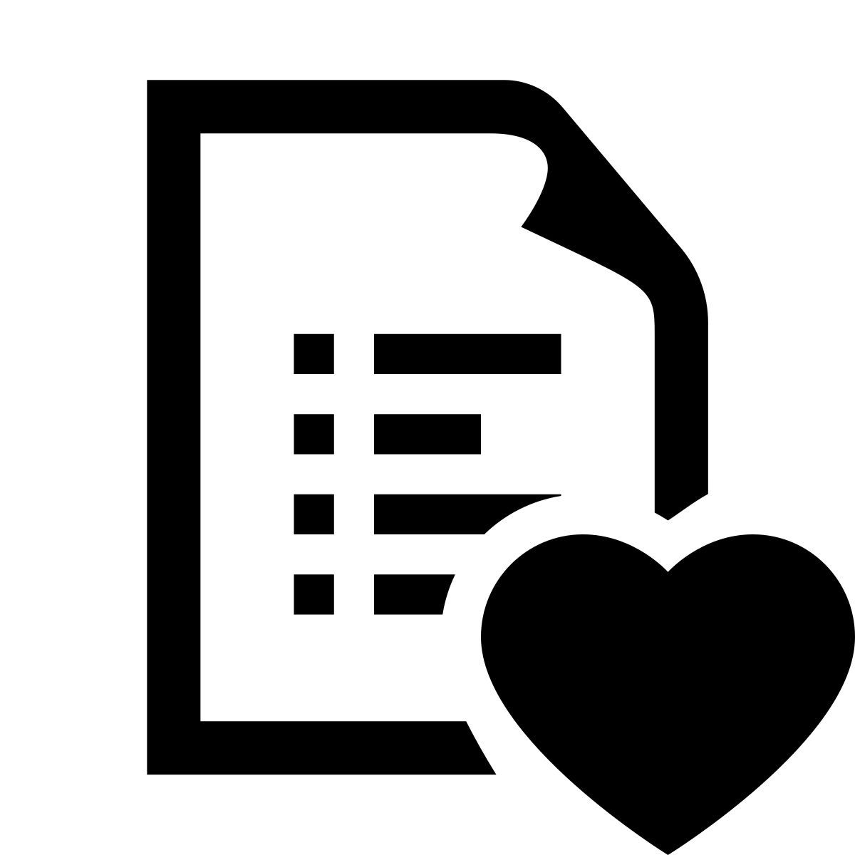 glyph neue style wish list icon