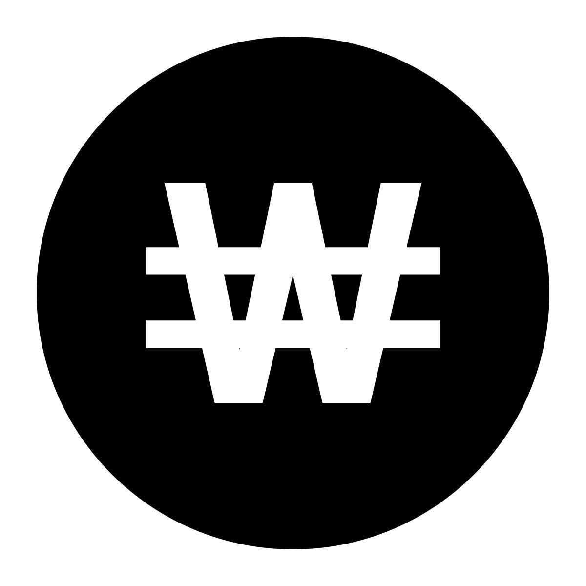 glyph neue style 韩元 icon