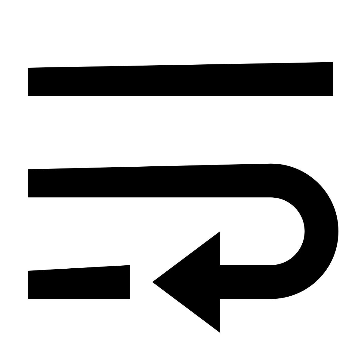 glyph neue style word wrap icon