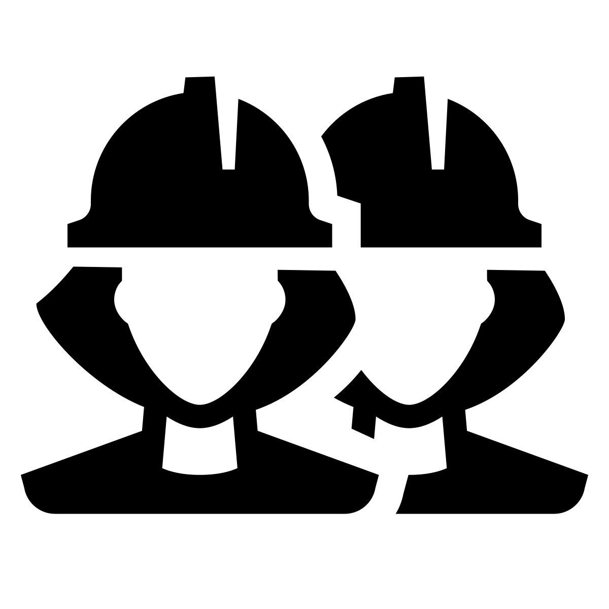 glyph neue style construction workers icon