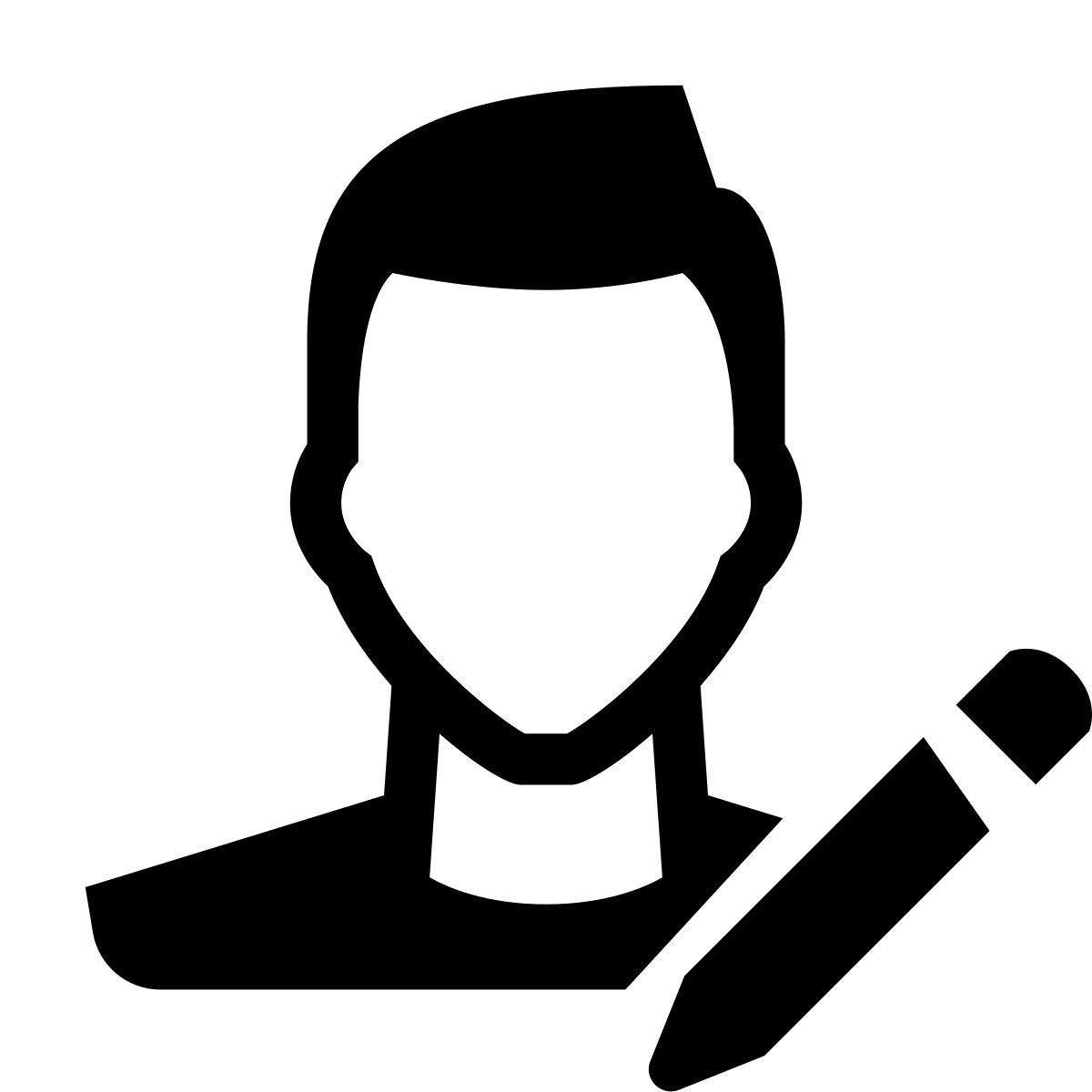 glyph neue style escritor masculino icon