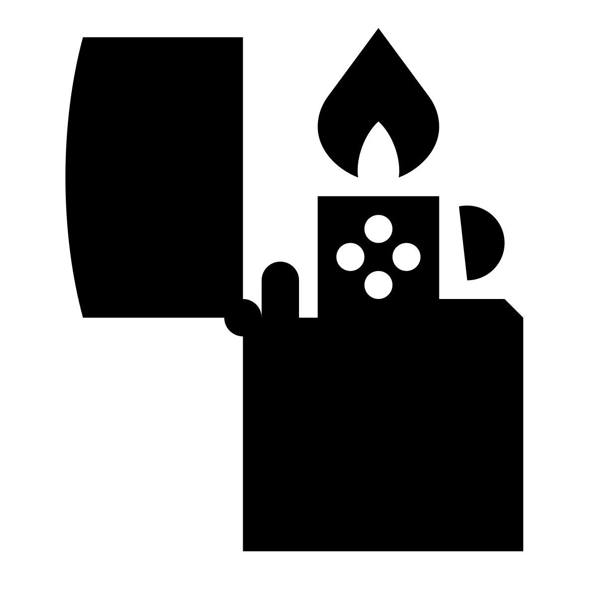 glyph neue style zippo feuerzeug icon