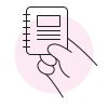 Icône de carnet pour l'expertise et l'accompagnement