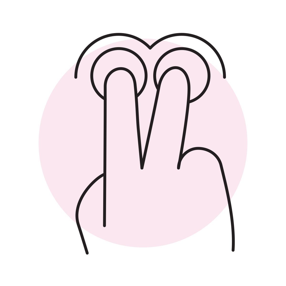 handsy style zwei finger tippen icon