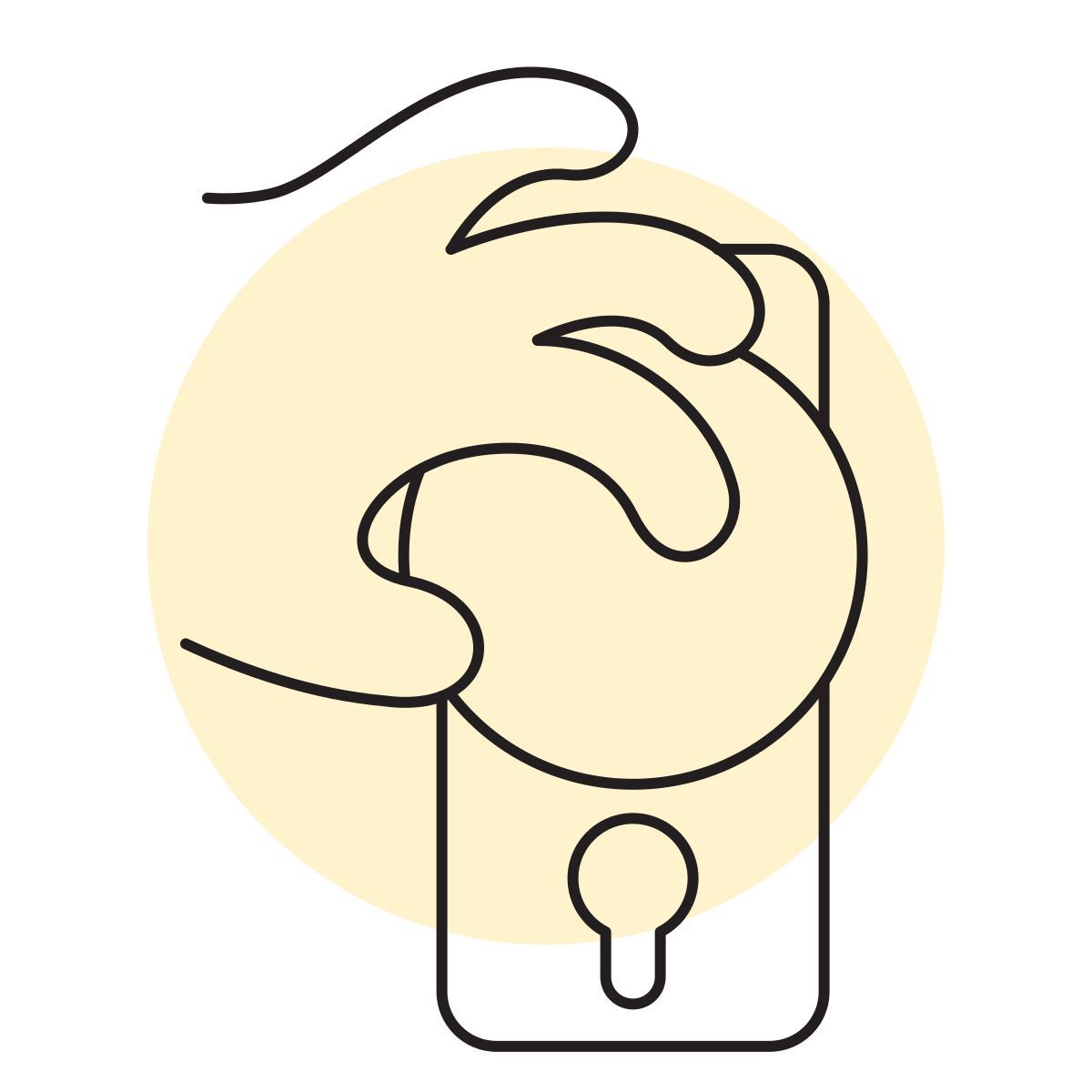 handsy style round door knob icon
