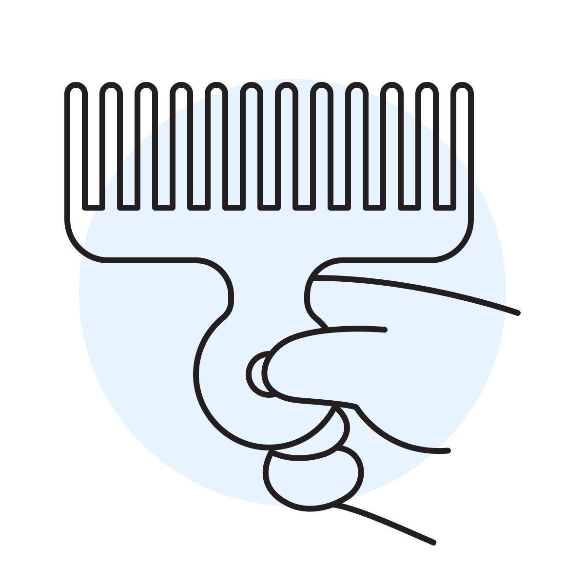 handsy style afro pick icon
