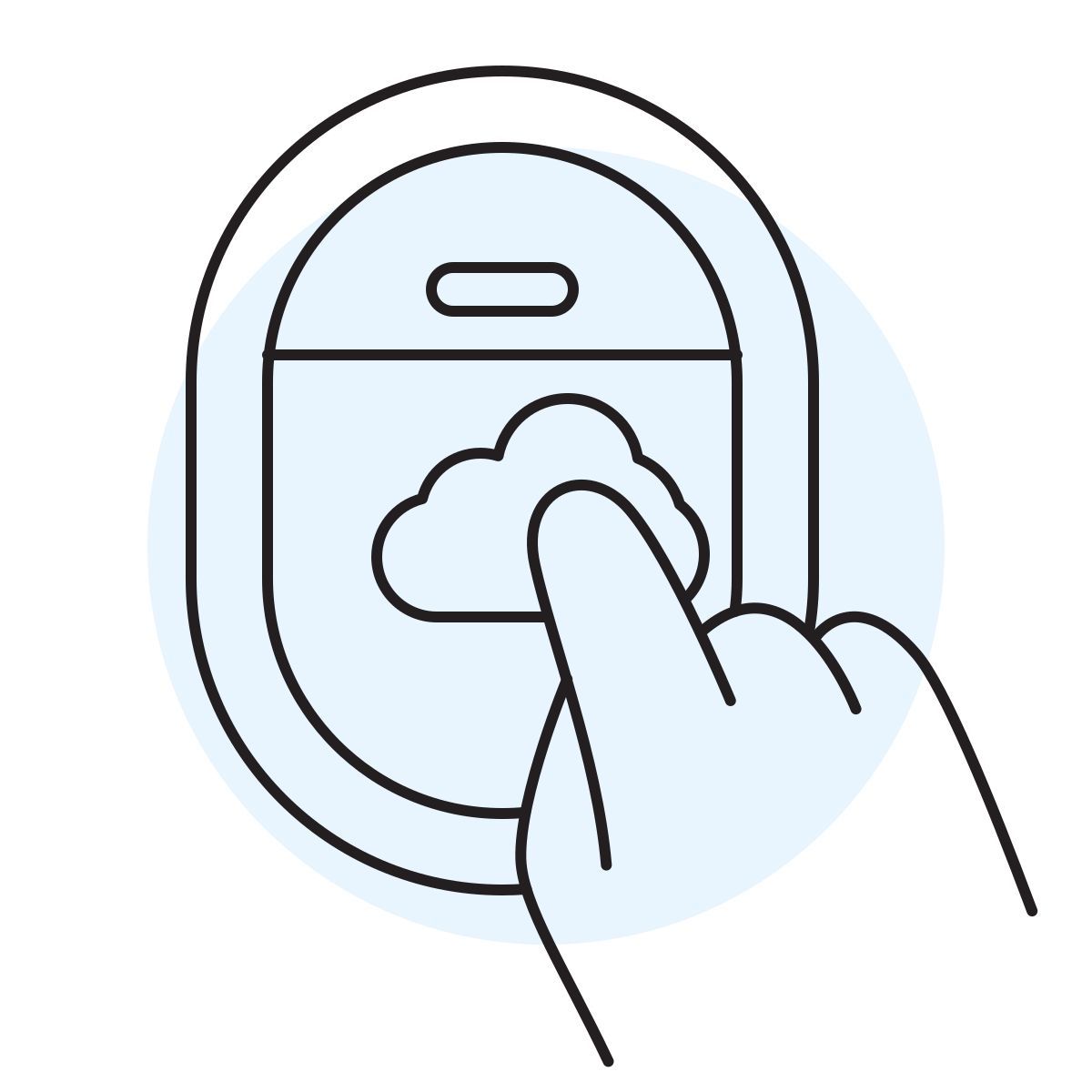 handsy 스타일 airplane window open 아이콘