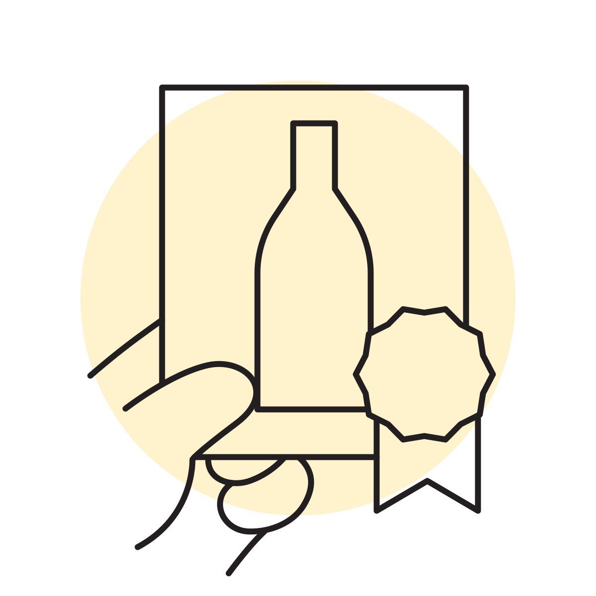 handsy style lizenzierung von alkoholischen getränken icon