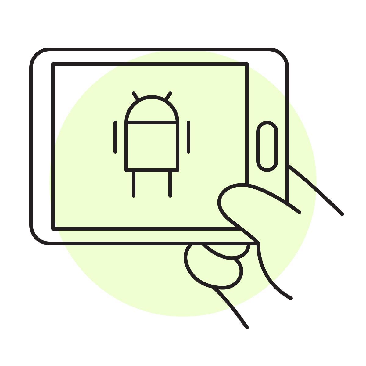 handsy style android tablet icon