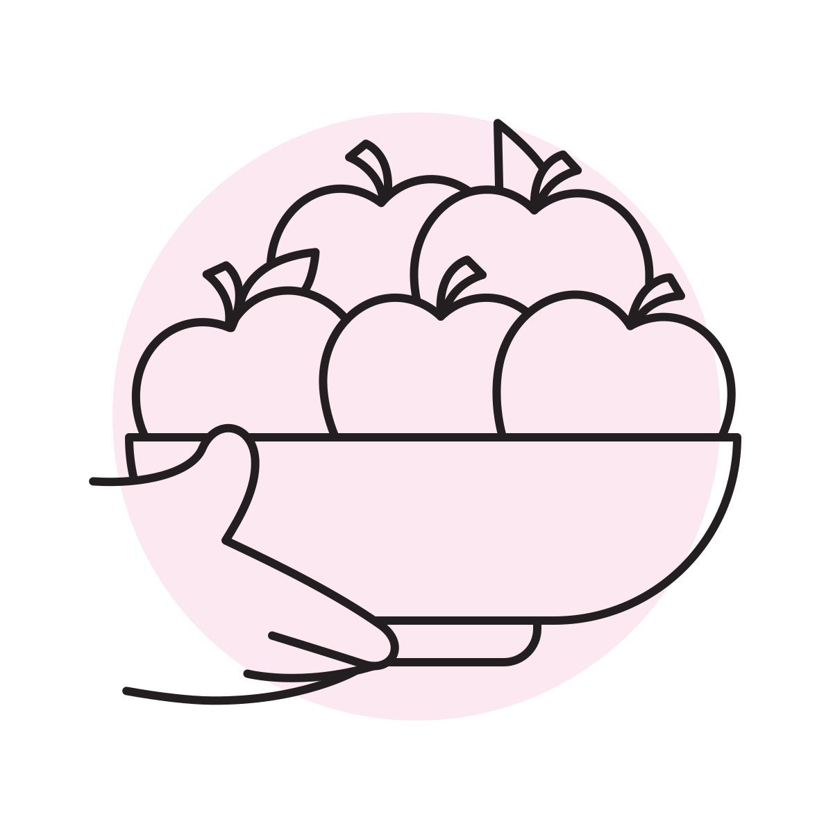 handsy style 苹果  盘子 icon