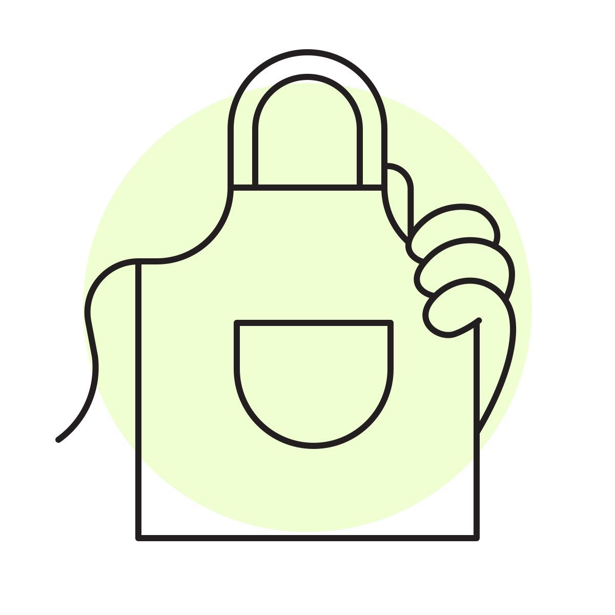 handsy style apron icon