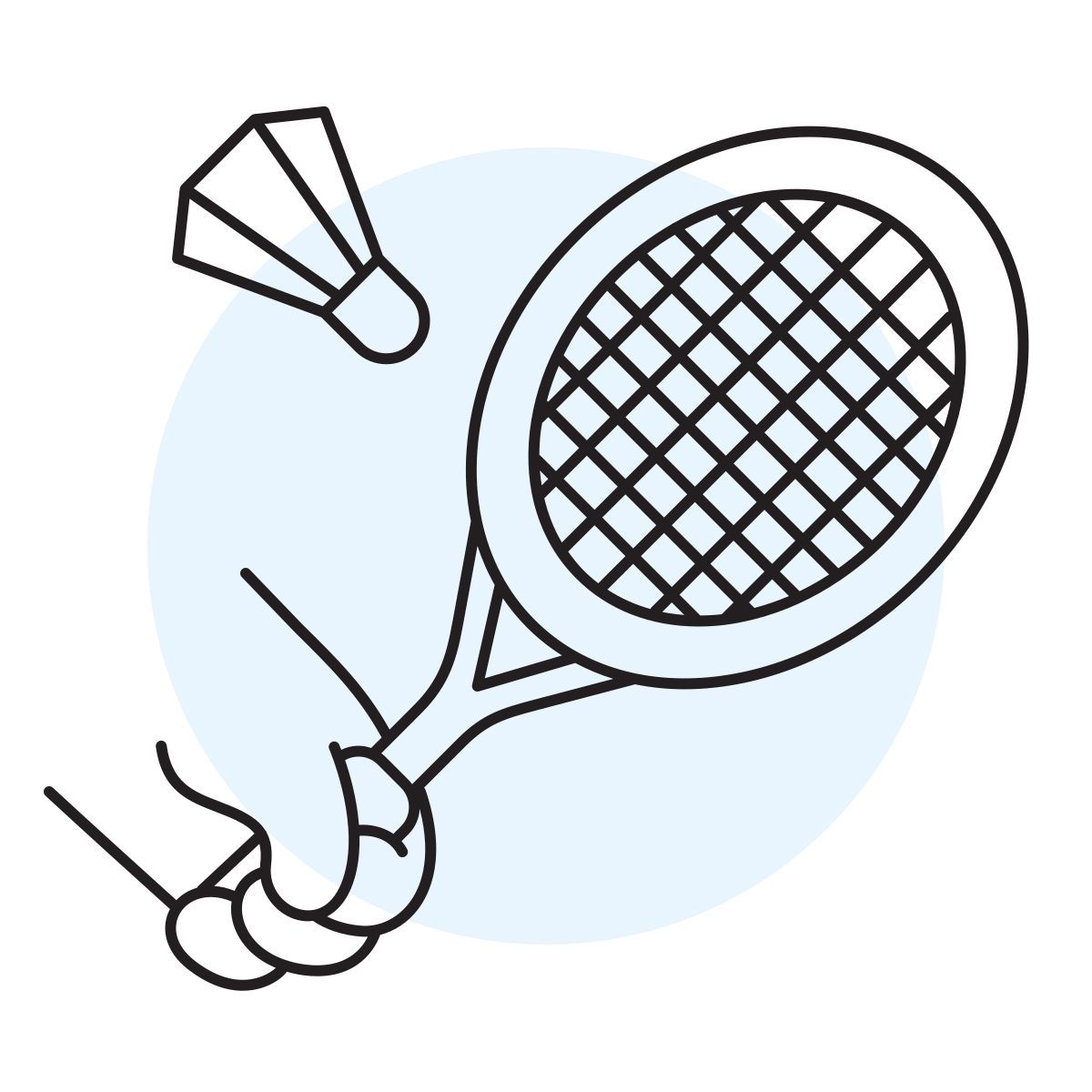 handsy style badminton icon