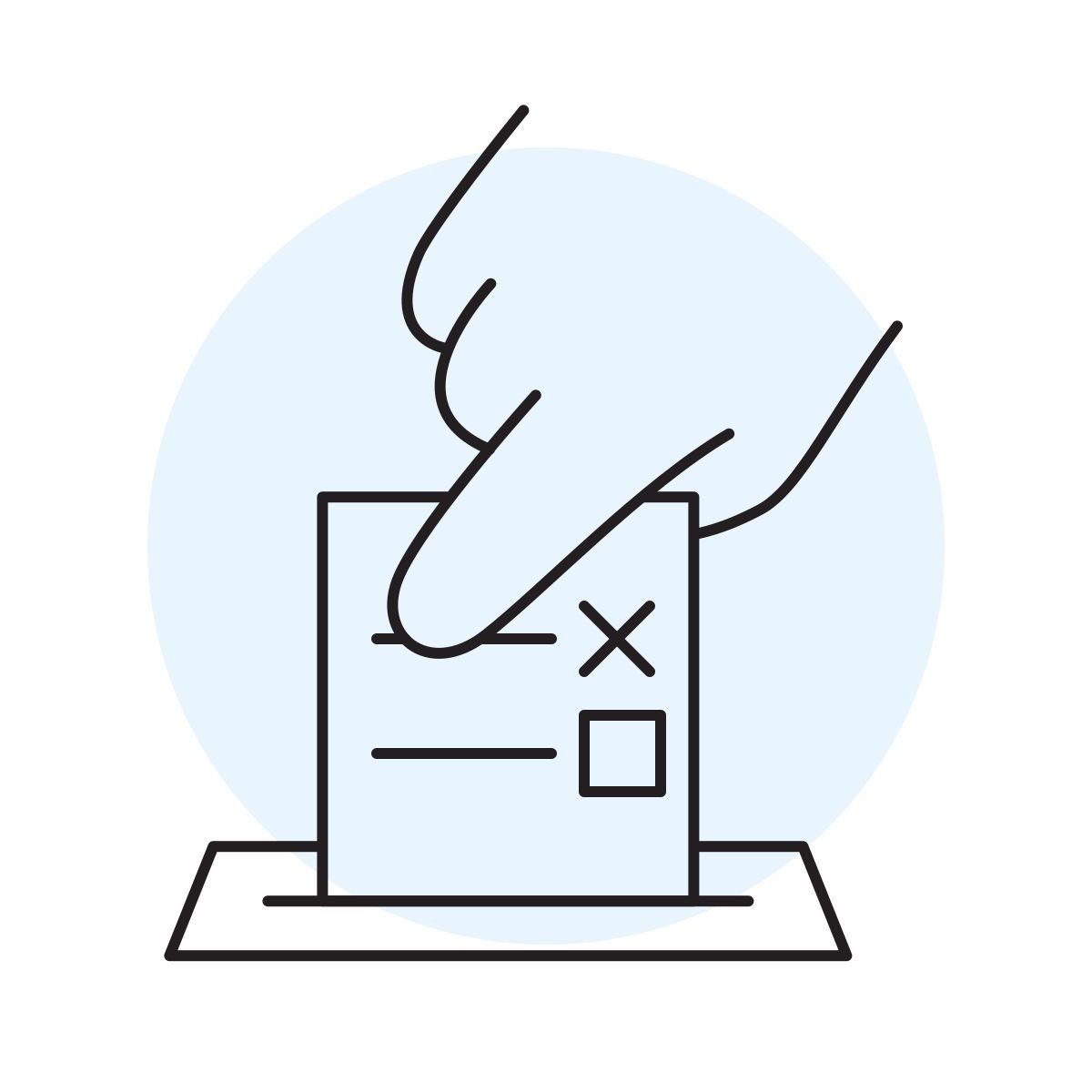 handsy style ballot icon