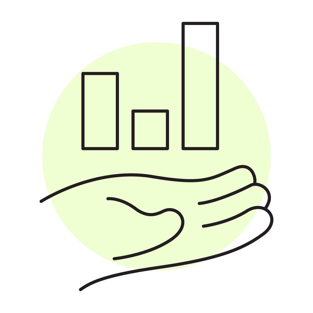 handsy style bar chart icon