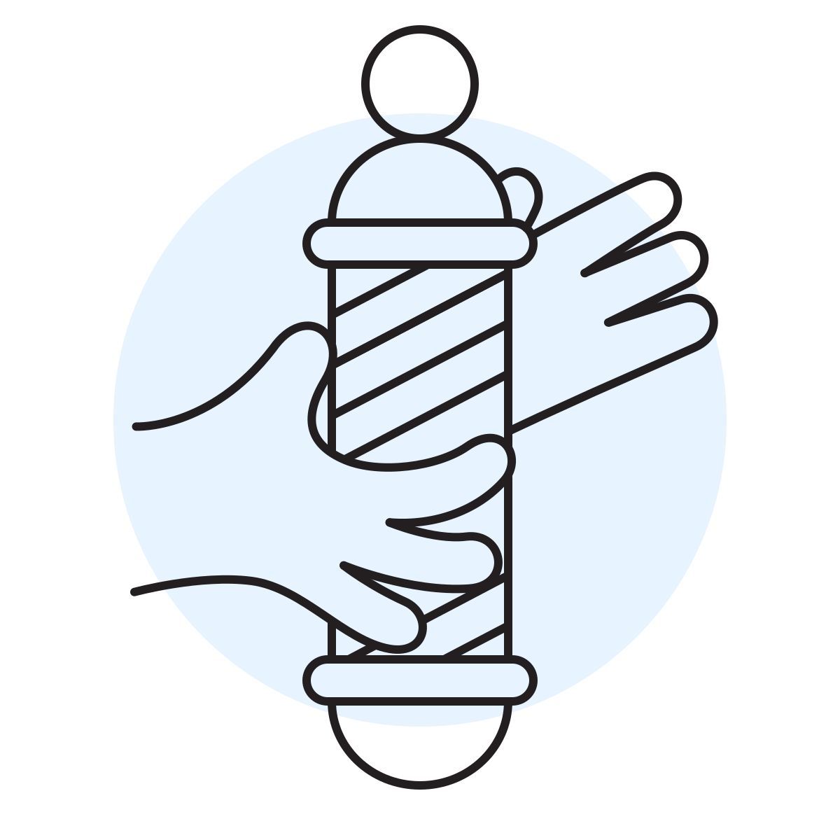 handsy style 理发店招牌 icon