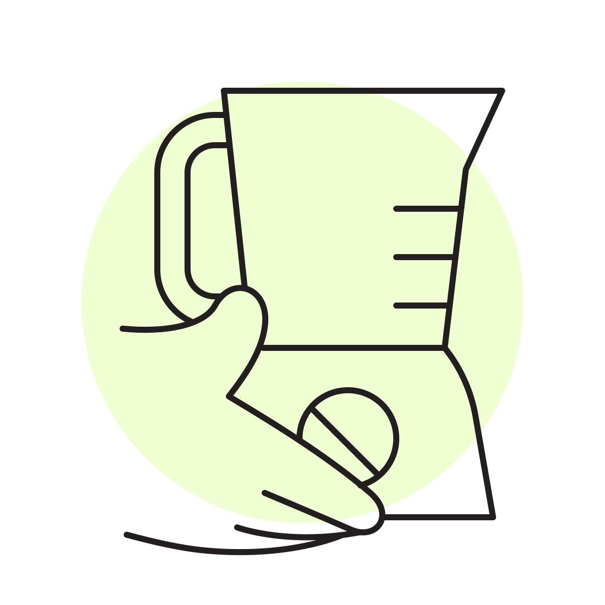 handsy style mixer icon