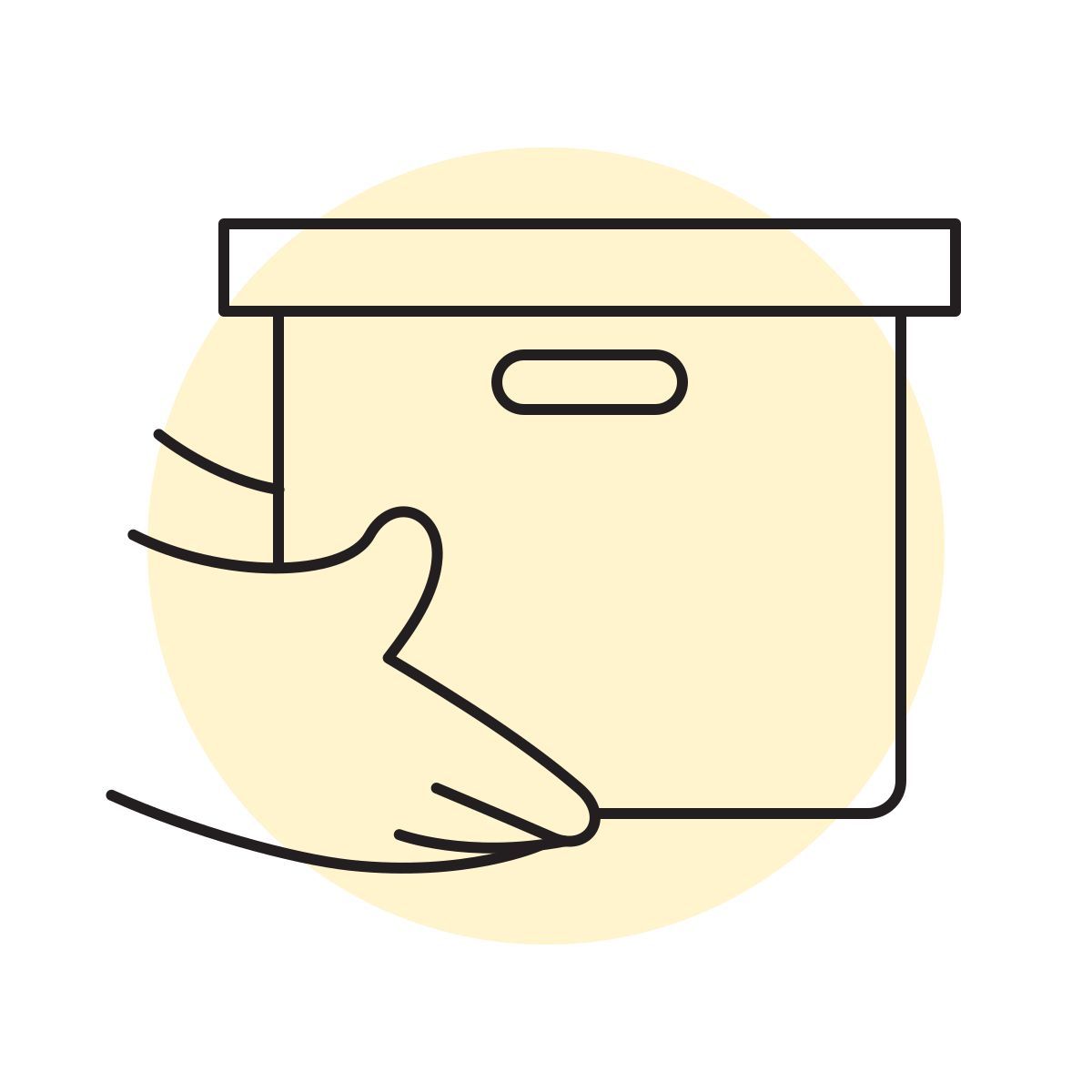 handsy style box icon