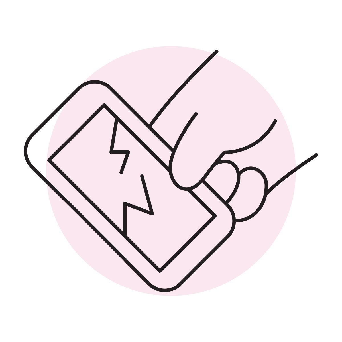 handsy style téléphone cassé icon