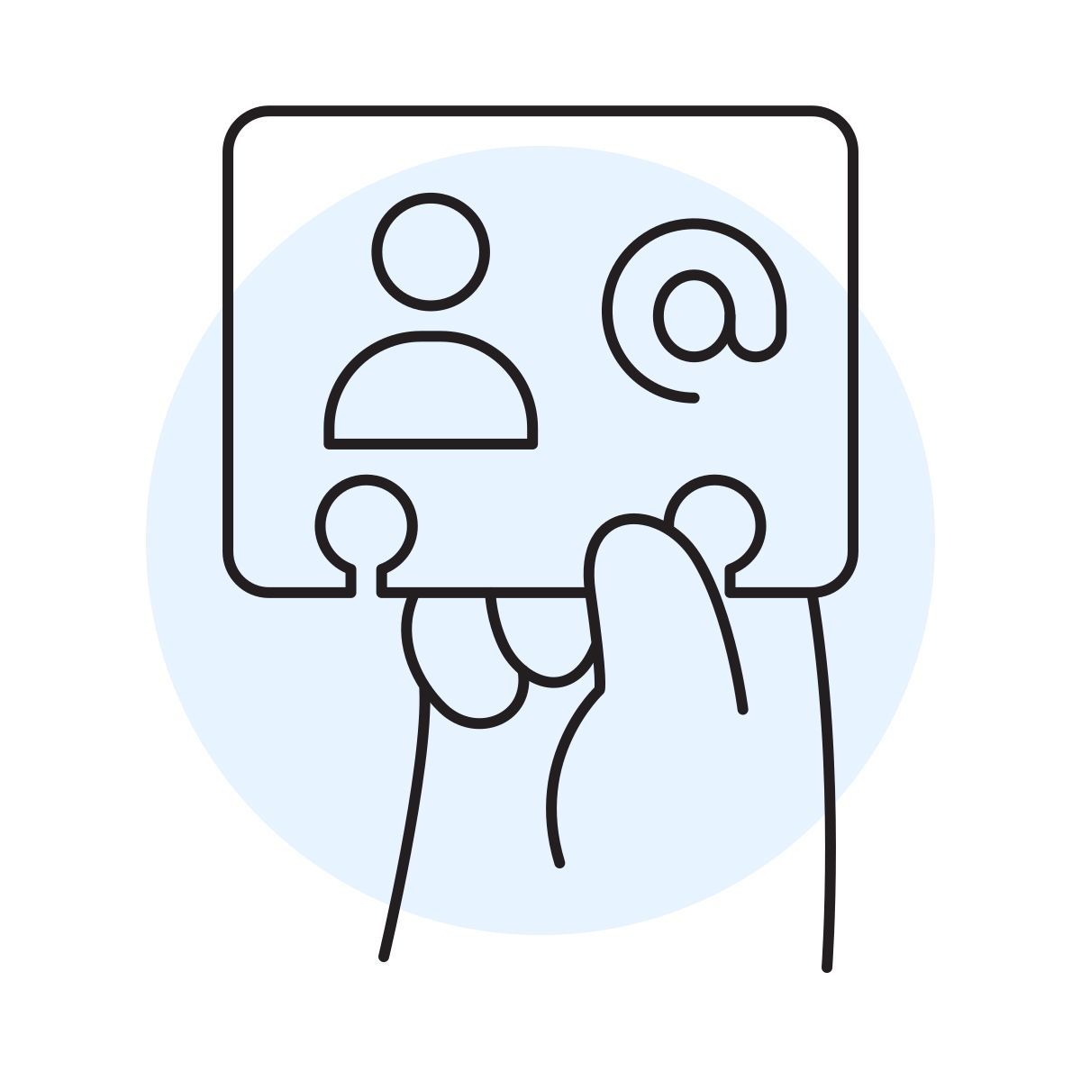 handsy style contact details icon