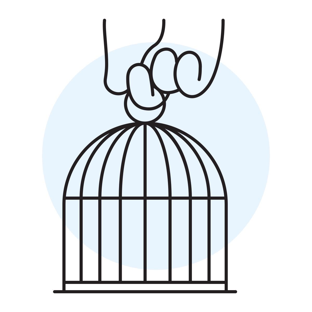 handsy style käfig eines vogels icon
