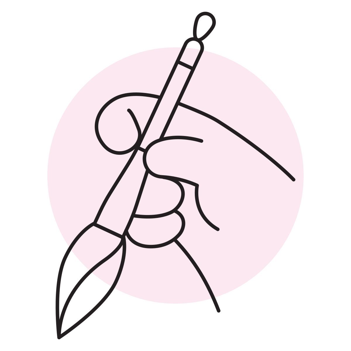handsy style pinceau de calligraphie icon