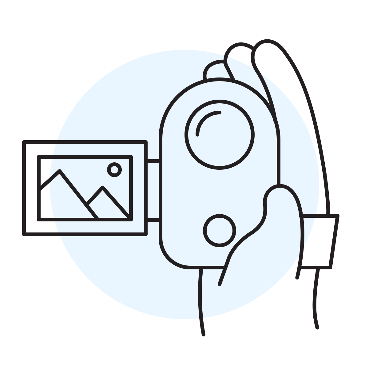 handsy style camcorder icon
