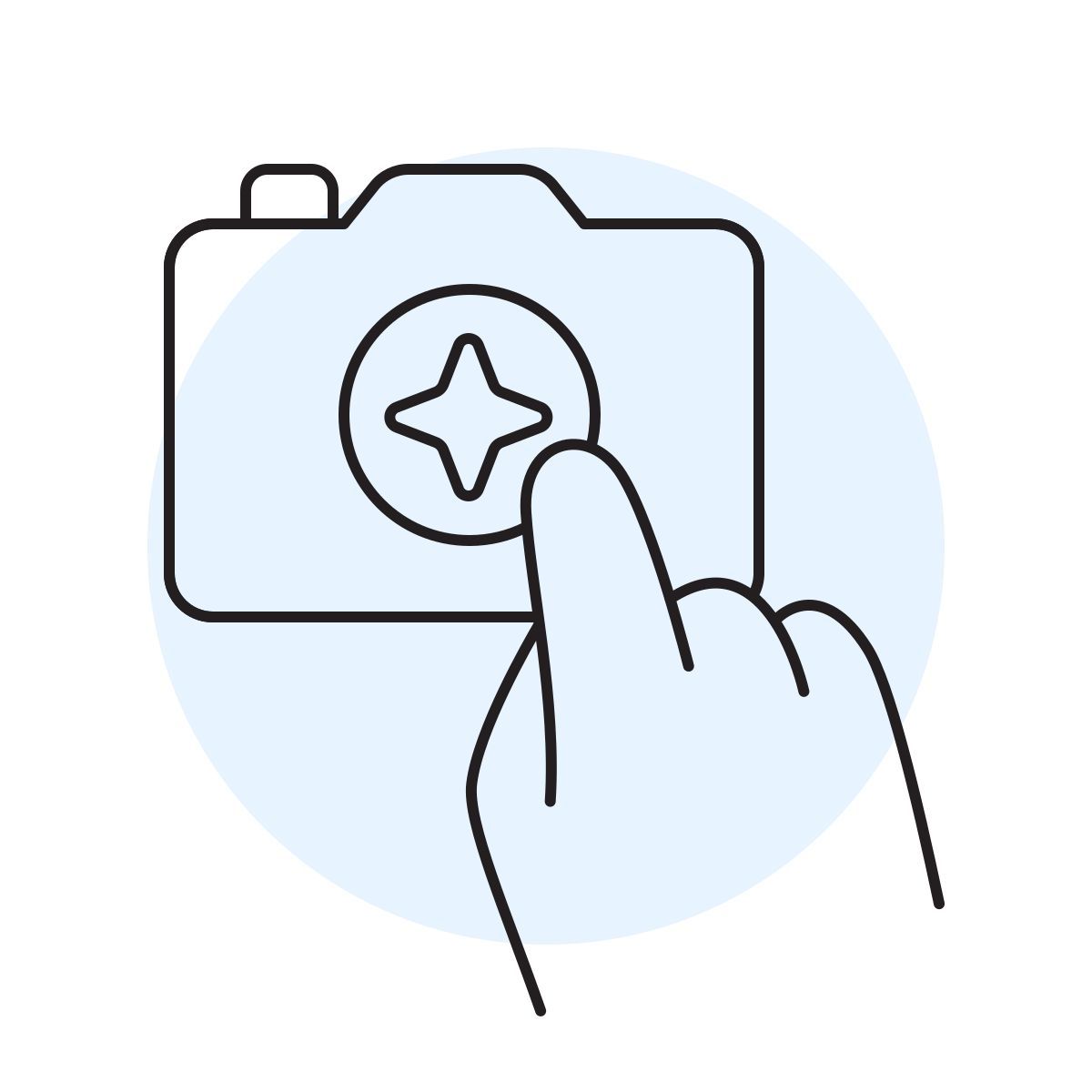 handsy style camera enhance icon
