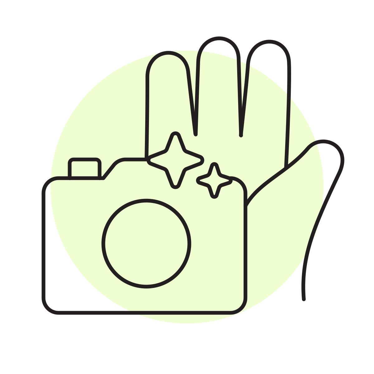 icon intelligence de la caméra handsy style