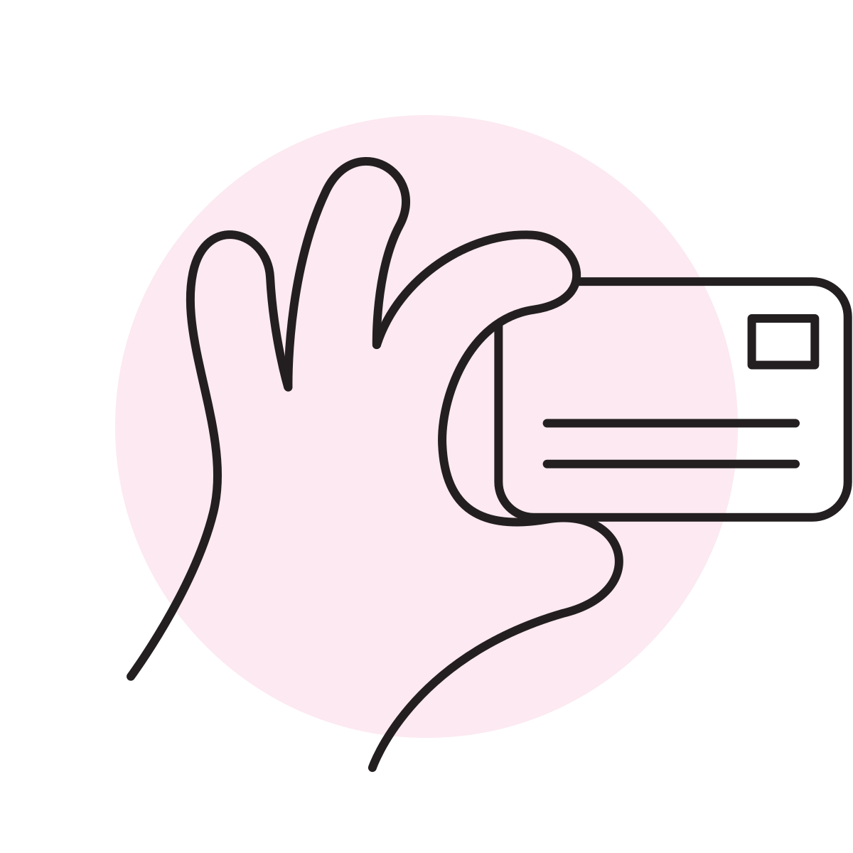 handsy style card in use icon