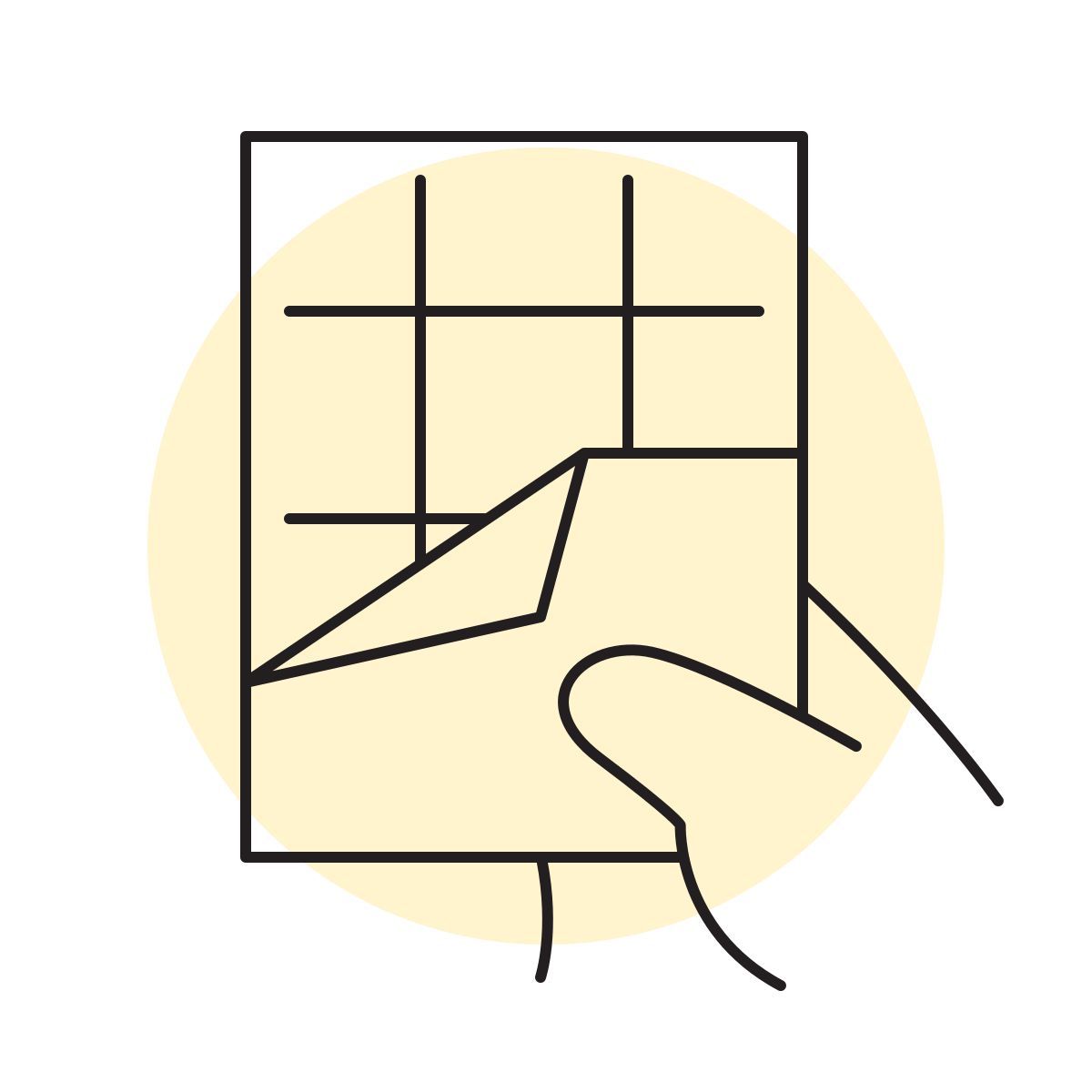 handsy style chocolate bar white icon